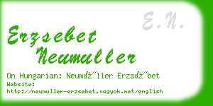 erzsebet neumuller business card